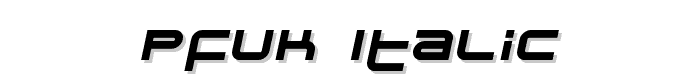 Pfuk Italic font